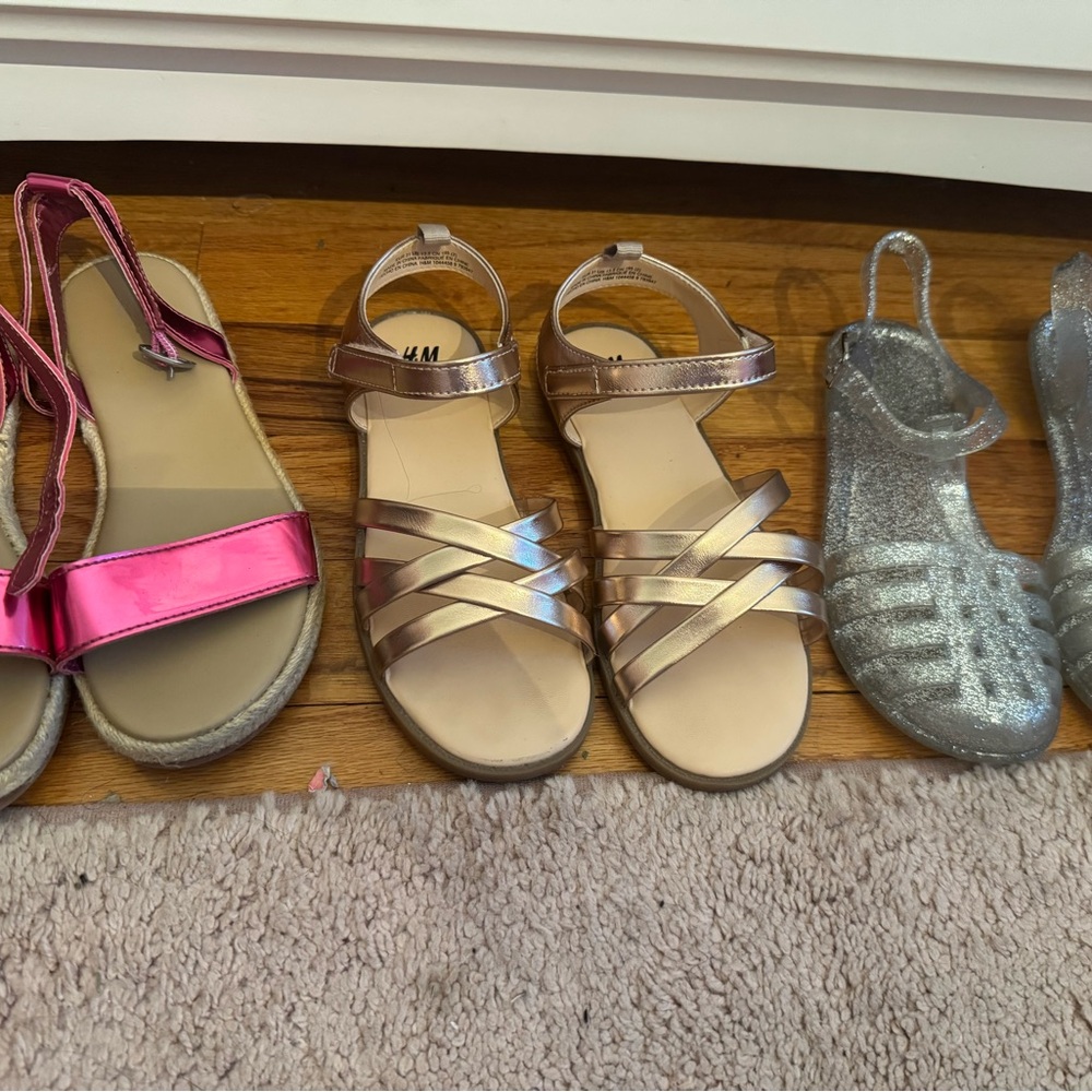 H&M Gold Sandals Chic Summer Footwear
